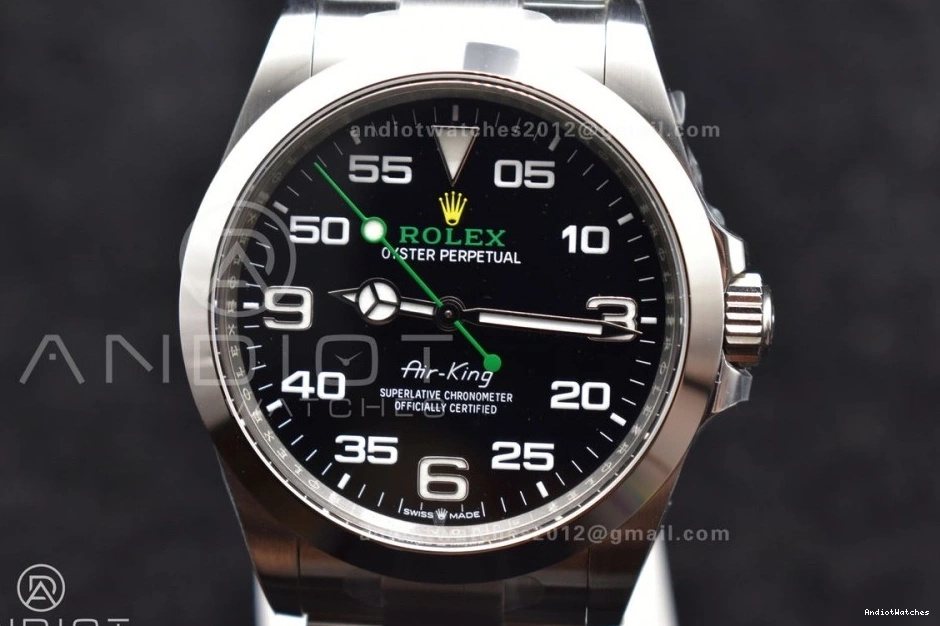 Dial VR SS Best 904L 1:1 Clean Steel Black Stretchable Edition Bracelet on Air-King 126900 500 0417